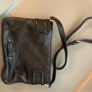 Black Leather Crossbody Bag